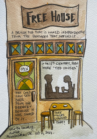 Free House - original drawing.