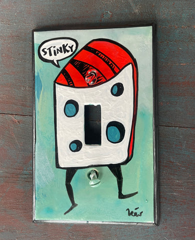 Single Light Switch Plate - Stinky