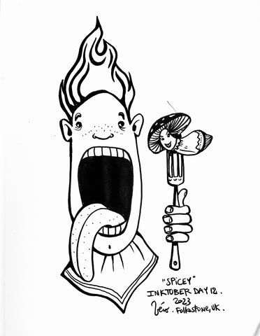 Inktober Day 12, 2023 "Spicey"