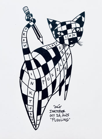 Inktober Day 26, 2025 "Puzzling”