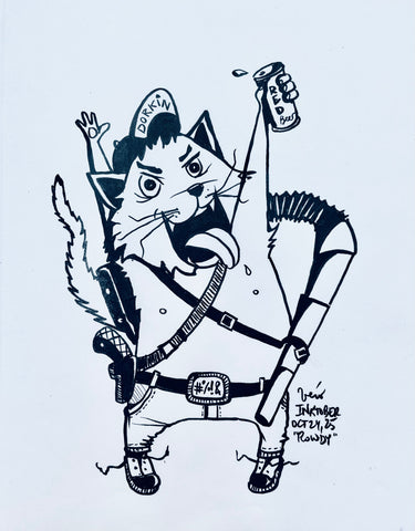 Inktober Day 24, 2025 "Rowdy”