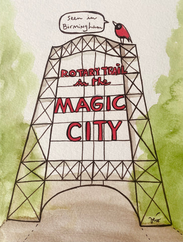 Rotary Trail sign - drawing