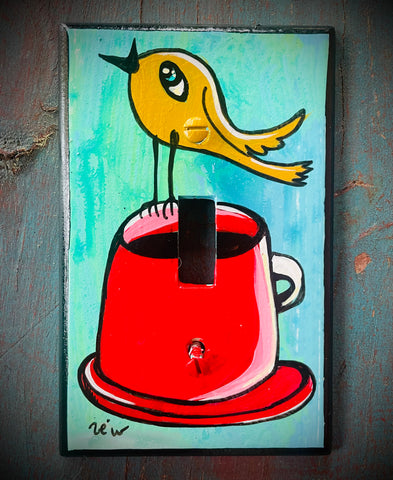 Single Light Switch Plate - Morning Birdie