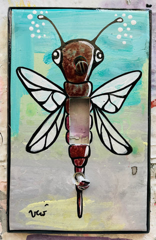 Single Light Switch Plate - Moth