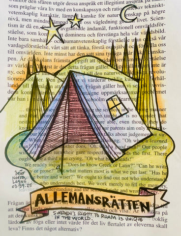 Sweden - Allemansrätten - original drawing.