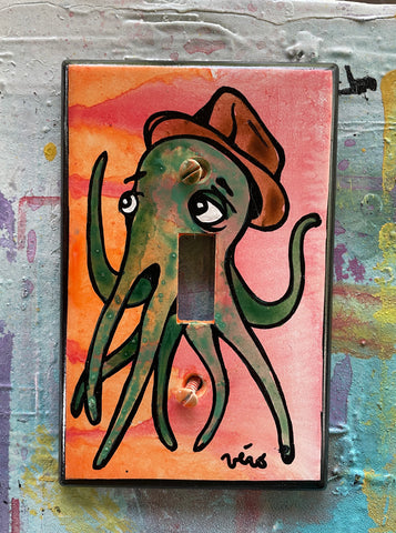 Single Light Switch Plate - Octopuss
