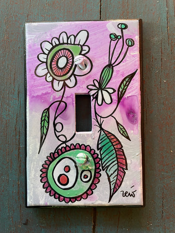 Single Light Switch Plate - Wild Flowers