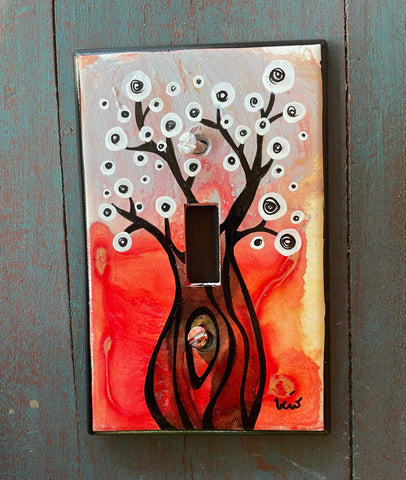 Single Light Switch Plate - Tree