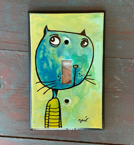 Single Light Switch Plate - Cool Cat