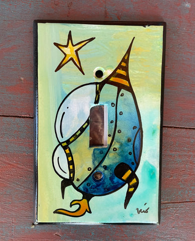 Single Light Switch Plate - Rocket