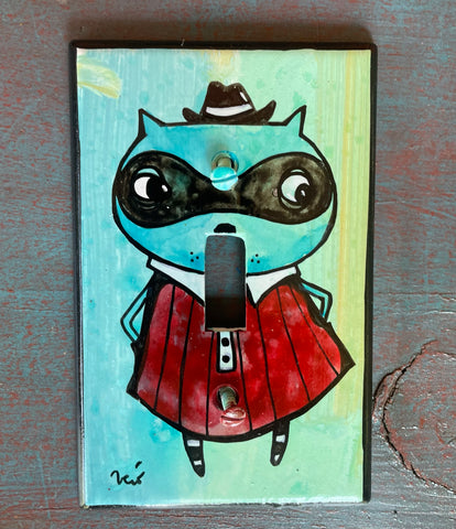 Single Light Switch Plate - Catman