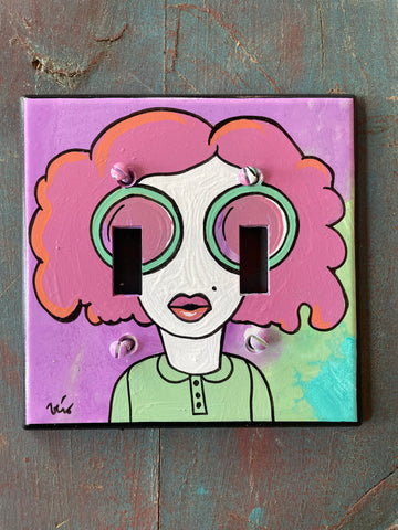Double Light Switch Plate - Lady Love