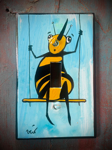 Single Light Switch Plate - Bee