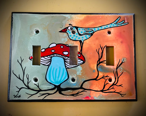 Triple Light Switch Plate - Fall