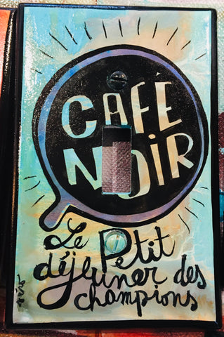Single Light Switch Plate - Café Noir