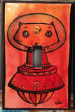 Single Light Switch Plate - Kitty UFO