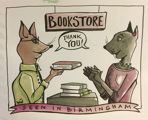 Thank goodness for Bookstores! - drawing