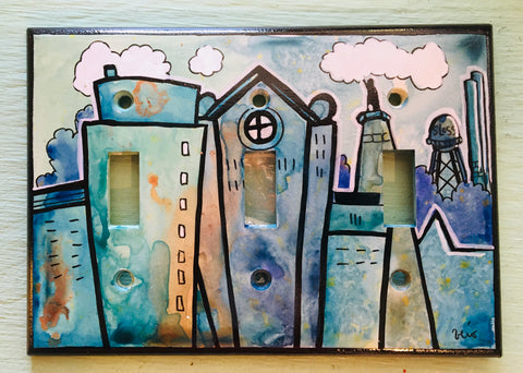 Triple Light Switch Plate - Birmingham