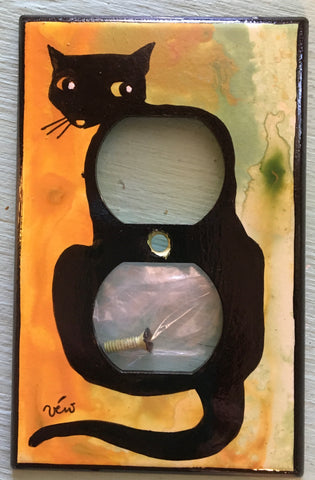 Plug Plate - Black Cat