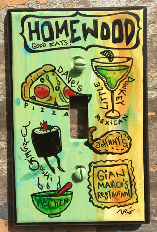 Single Light Switch Plate - Homewood
