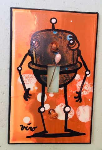 Single Light Switch Plate - Robot 2