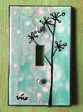 Single Light Switch Plate - Botanical 5