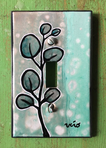 Single Light Switch Plate - Botanical 3