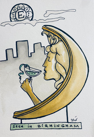 Moon Shining - drawing