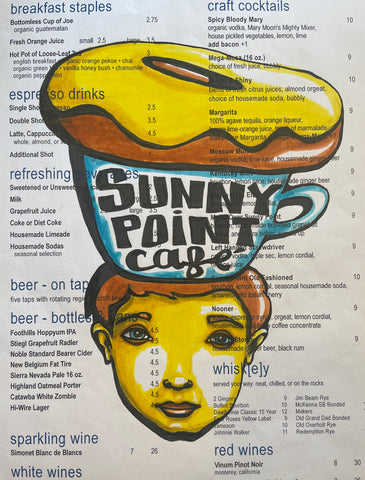 Menu drawing - Sunny Point Café