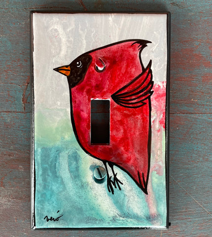 Single Light Switch Plate - Cardinal