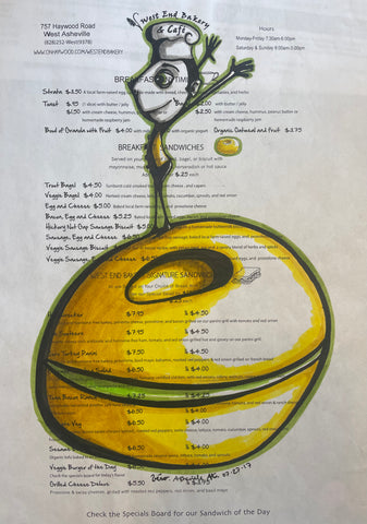 Menu drawing - Westend Bakery