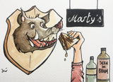 Late night grilled cheese - drawing
