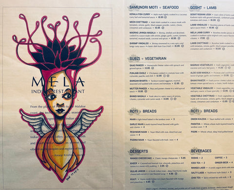 Menu drawing - Mela