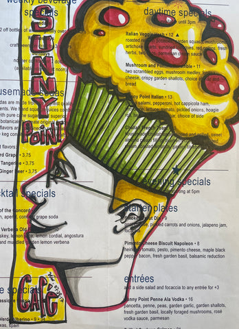 Menu drawing - Sunny Point Café