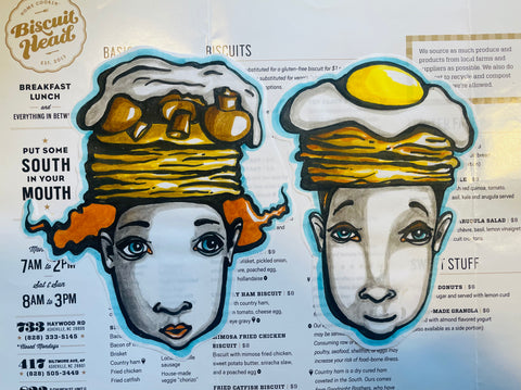 Menu drawing - Biscuit Head
