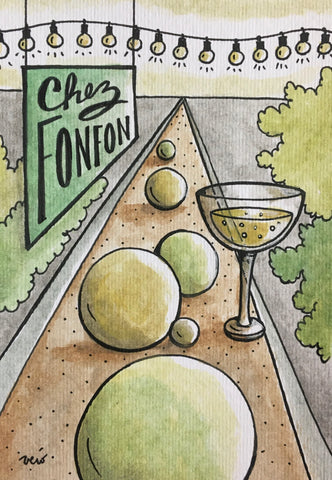 Boules Chez Fonfon - drawing
