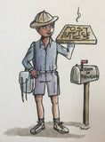 The mailman’s favorite food - drawing