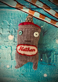 Orphaned sock ornament: Nathan