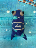 Orphaned sock ornament: Jim