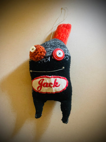 Orphaned sock ornament: Jack