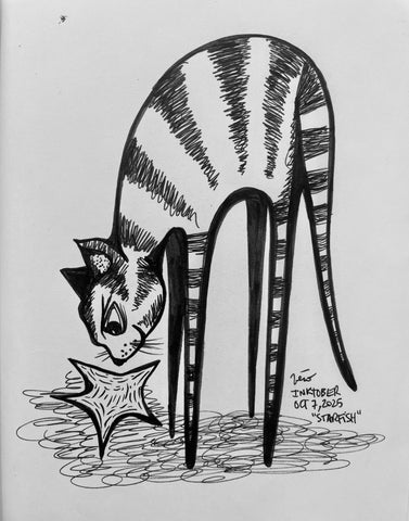 Inktober Day 7, 2025 "Sea Star"