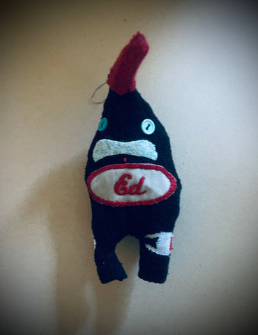 Orphaned sock ornament: Ed