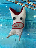 Orphaned sock ornament: Bob