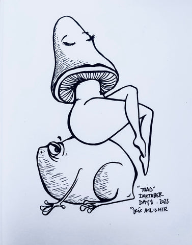 Inktober Day 8, 2023 "Toad"