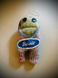 Orphaned sock ornament: Bernie