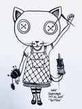 Inktober Day 22, 2025 "Button ”