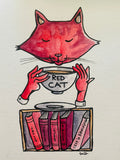 The Red Cat - drawing