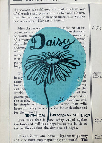 Botanical Inktober Day 9, 2024 "Daisy”