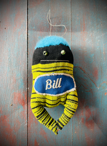 Orphaned sock ornament: Bill