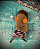 Orphaned sock ornament: Mel